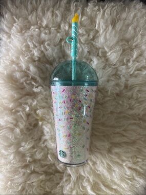 NEW Starbucks 2025 Birthday Cake Dome w/ Sprinkles Tumbler